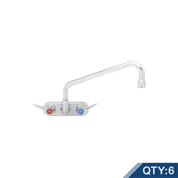 T&S  B-1117-CR-M  4'' Workboard Fct, Wall mt, Ceramas, 10'' Swing Nozzle