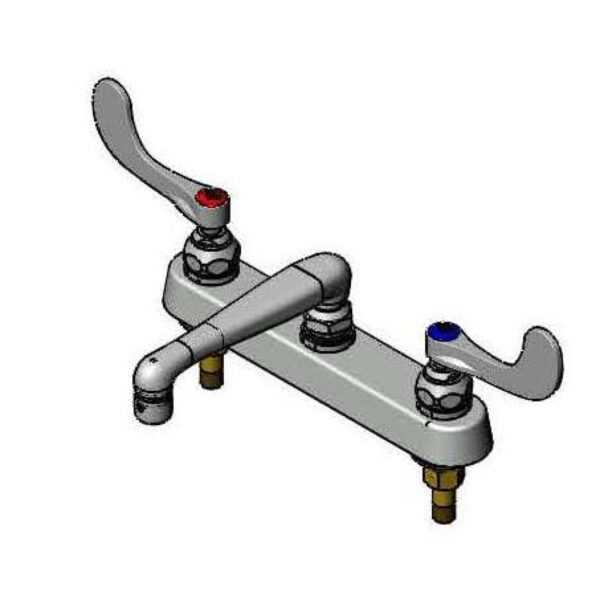 T&S  B-1120-0CS6-WH4  Workboard Fct, 8'' Deck mt, 6'' Swivel Cast Spout