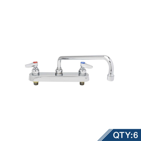 T&S  B-1123-M  Workboard Fct, Deck mt, 8'' Cntrs, 12'' Swing Qty 6