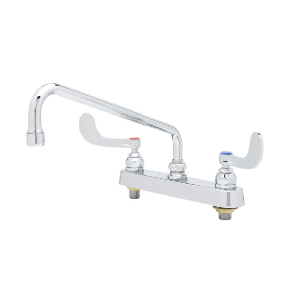 T&S  B-1123-WH4  Workboard Fct, 8'' Deck mt, 12'' Swing Nozzle, 4'' Wrist