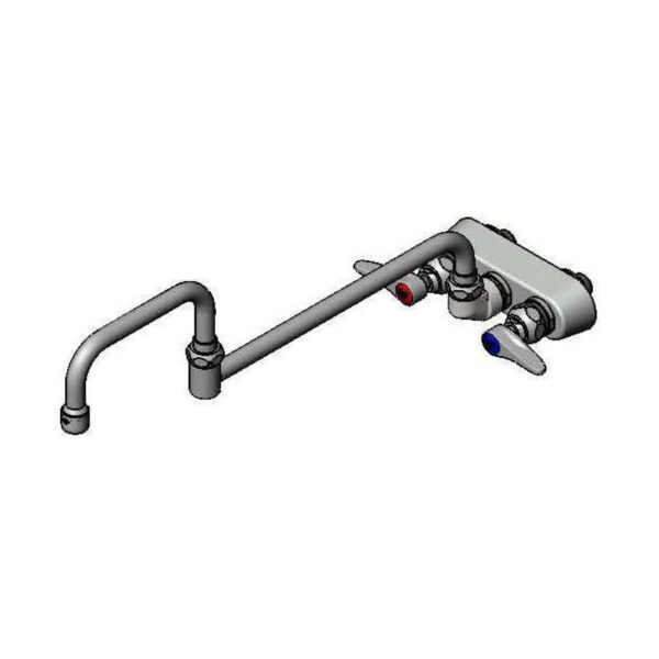 T&S  B-1135  Workboard Fct, Wall mt, 3-1/2'' Cntrs, 18'' Dbl Joint, Lever