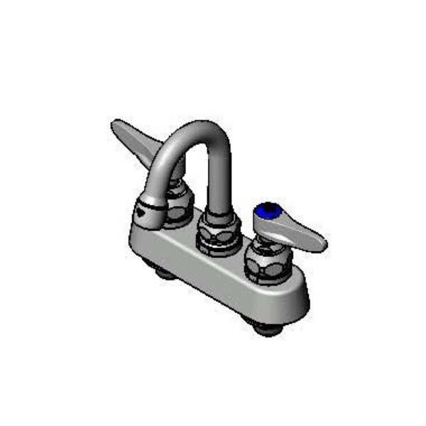 T&S  B-1141-01  Workboard Fct, Deck mt, 4'' Cntrs, 131X Swivel G.N.,Lever
