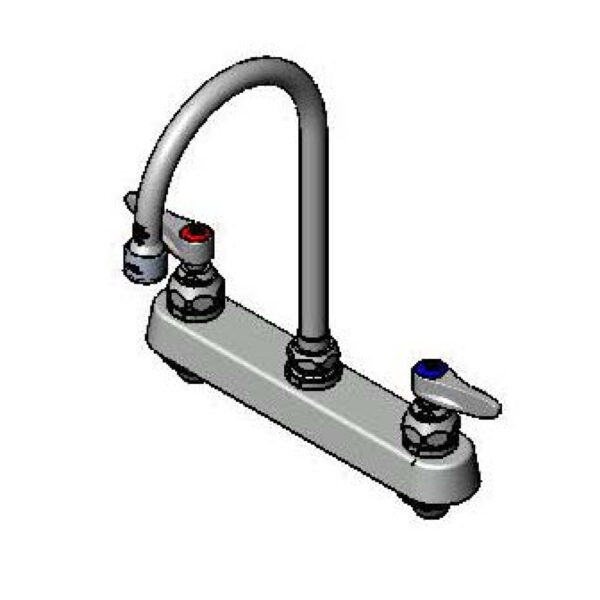 T&S  B-1142-VF05  Workboard Fct, 8'' Deck mt, 6'' Swivel G.N.