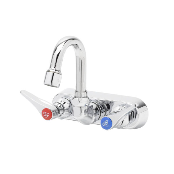 T&S  B-1146-01  Workboard Fct, Wall mt, 4'' Cntrs, 131X Swivel G.N.,Lever
