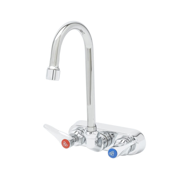 T&S  B-1146-02A-CR  Workboard Fct, 4'' Wall mt, Ceramas, 017907-40 Swivel, Lever