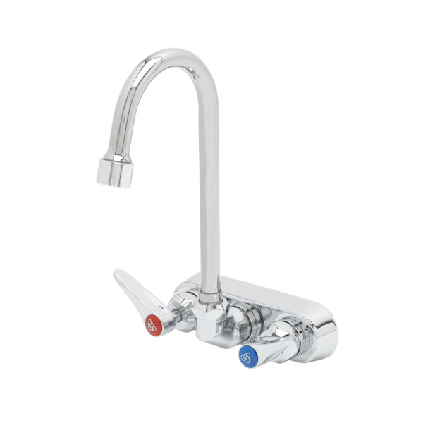 T&S  B-1146-2-V12-CR  Workboard Fct, 4'' Wall mt, Ceramas, G.N.,Lever