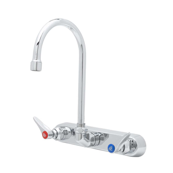 T&S  B-1147  Workboard Fct, Wall mt, 8'' Cntrs, Swivel G.N.,Lever