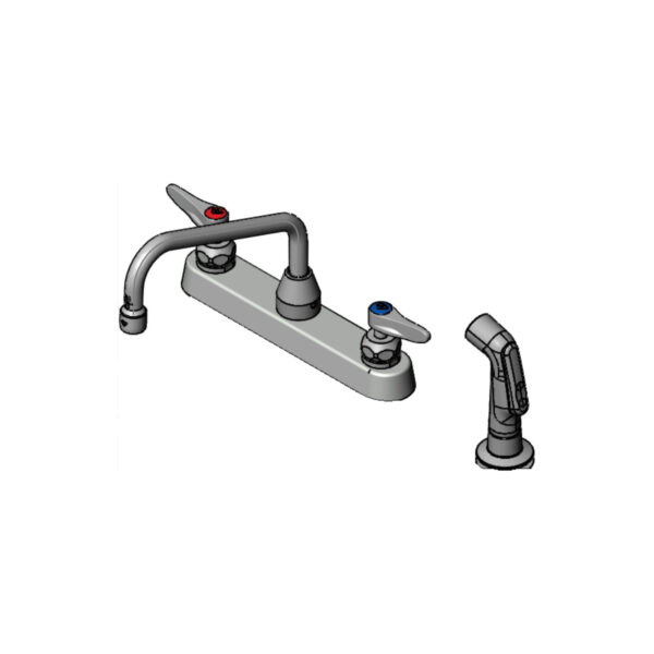 T&S  B-1172-CR  4'' Workboard Fct, Deck mt, Ceramas, 8'' Swing