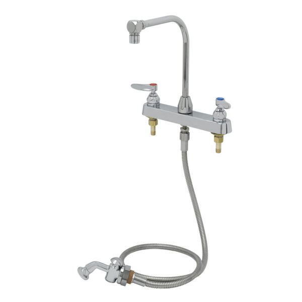 T&S  B-1173-101-48H  Workboard Fct, 8'' Deck mt, Swing Nozzle, Spray Vlv