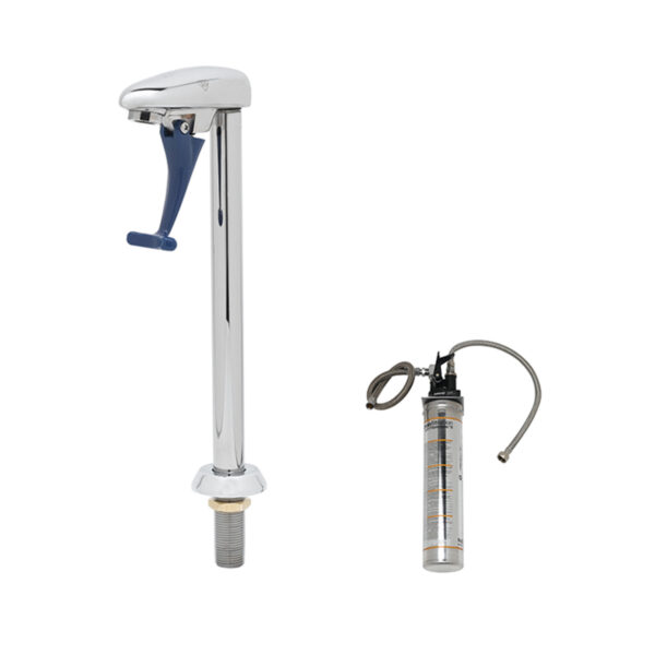 T&S  B-1210-12-WFK  12'' Pedestal Type Glass Filler W/ Water Filtration Kit