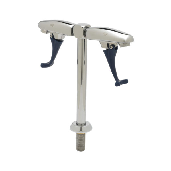 T&S  B-1215-12  Dbl Glass Filler, 12'' Deck mt Pedestal, 1/2'' NPT (M) Shank