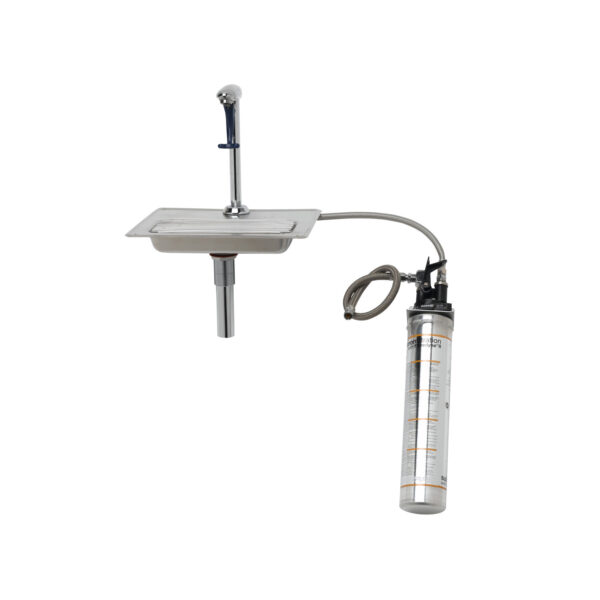 T&S  B-1230-WFK  Water Station W/ 8'' Pedestal Type Glass Filler, Drip Pan
