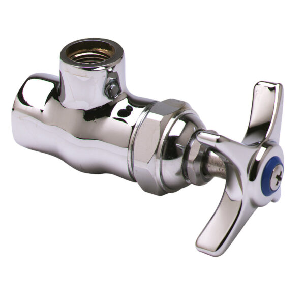 T&S  B-1344  Angle Stop, 4-Arm, 1/2'' NPT (F) in, 3/8'' NPT (F) out