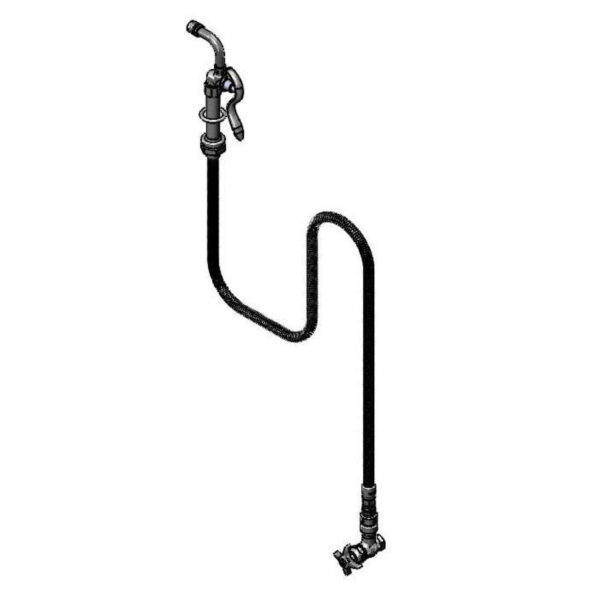 T&S  B-1344-CRVB102C  Filler, Angle Stop, Cerama, 4-Arm Handle, VB, Angle Nozzle