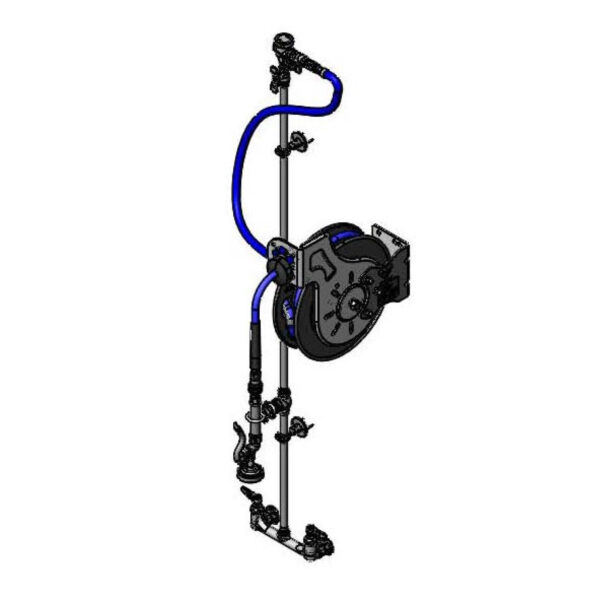 T&S  B-1433-01M-QDS  Hose Reel System W/ 2 QD Spray Vlvs