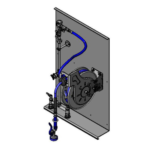 T&S  B-1436  Complete SS Hose Reel System w/ SS Backplate