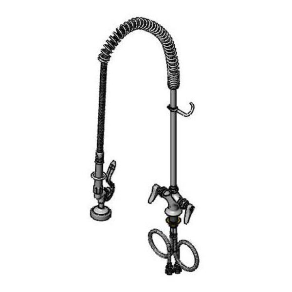 T&S  B-2244  PRU, Spring , 1-Hole Base, 4'' Spreader Unit, 18'' Riser