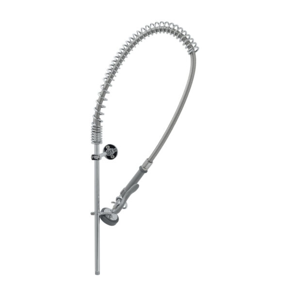 T&S  B-2250-B-18R  PRU Assy, 44'' SS Hose, Spray Vlv, 18'' Riser, 6'' Wall Brkt