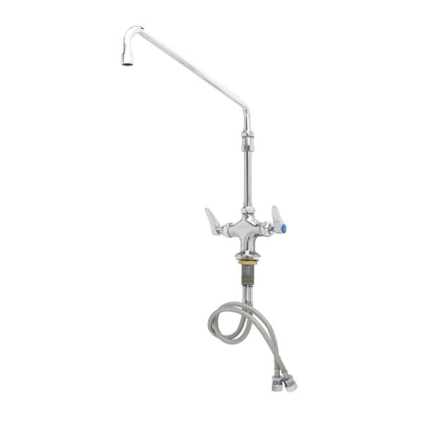 T&S  B-2294  Dbl Pantry Fct, 1-Hole Base, 4'' Spreader, 14'' Elev. Swing