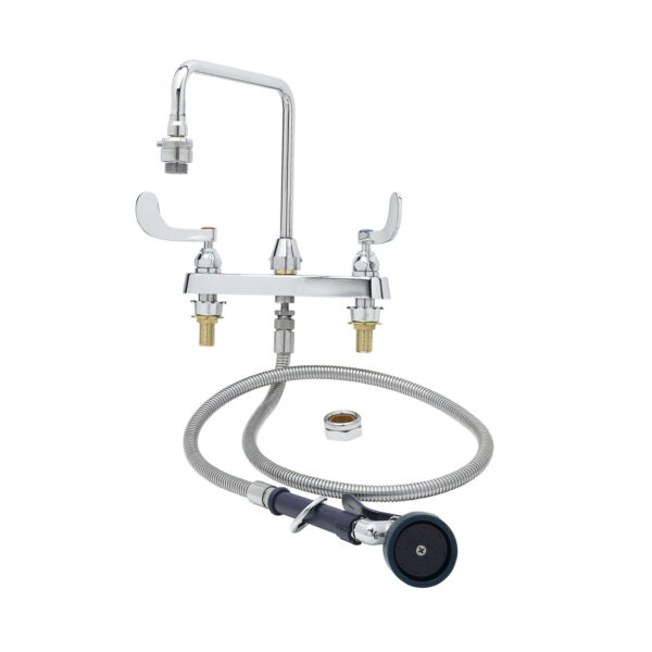 T&S  B-2346  Workboard Fct W/ Spray Vlv, 8'' Cntrs