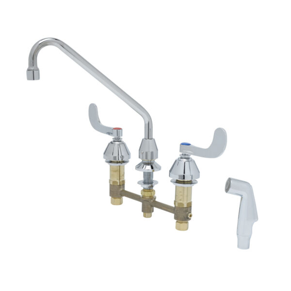 T&S  B-2347-166X  WideSpr Concealed mix Fct.W/ 166X 9''High Arc Swing Nozzle