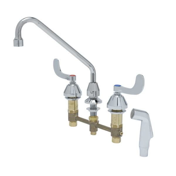 T&S  B-2366  8''C/C Concealed WideSpr Mix. Fct, Sidespray, 9''Swing