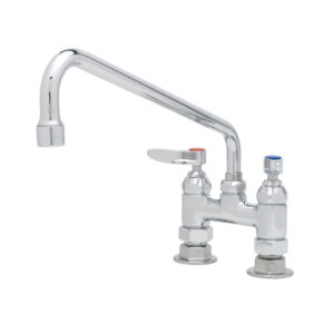 T&S  B-2390  4'' Deck mt mix Fct, 14'' Swing Nozzle, 1/2'' NPT (F) in