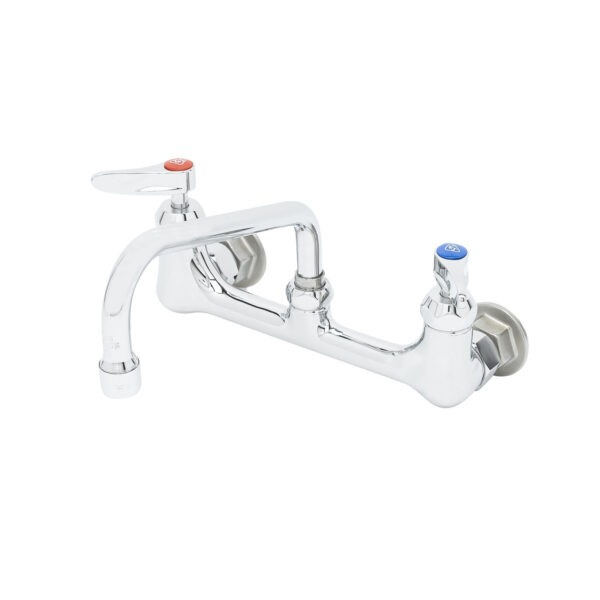 T&S  B-2414-CR-SC  8'' Wall mt mix Fct W/ Cv Ceramas, 8'' Swing