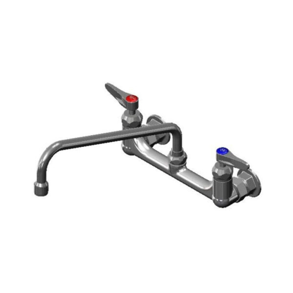 T&S  B-2428-CR  8''C/C Wall mt Fct,1/2''Npt (F) in,Ceramic Carts,12''Swing
