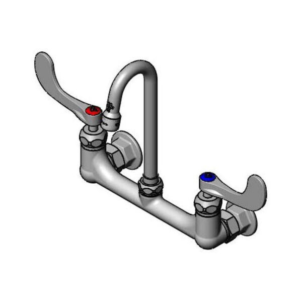 T&S  B-2443-F1-CR-SC  8'' Wall mt Fct, Cv Ceramas, Rigid G.N.