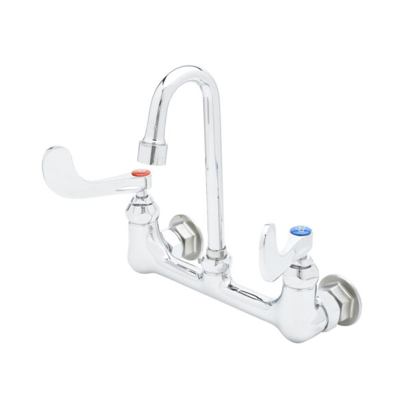 T&S  B-2443-VF10  8'' Wall mt Fct, 1.0 GPM VR Aerator, Rigid G.N., Eternas