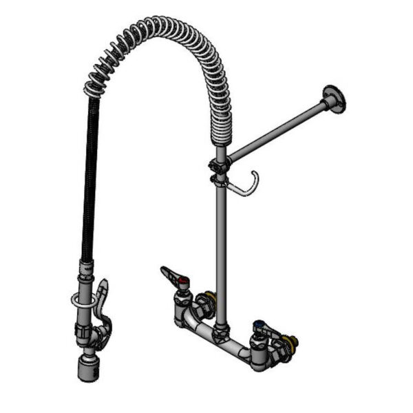 T&S  B-2455-C  PRU: Overhead Spring, 8'' Wall Mt Base, 12'' Wall Brkt