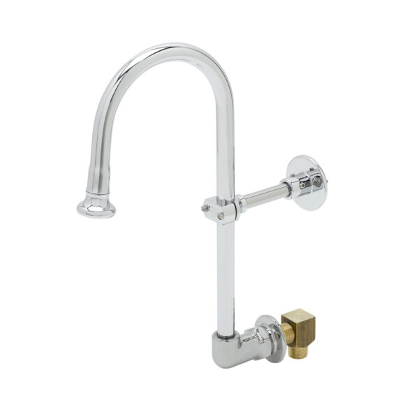 T&S  B-2456-W  Wall mt Elbow, 123X Rigid G.N., 1.5GPM Rosespray, B-0230-K