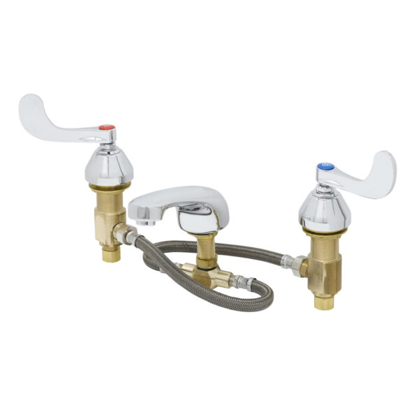 T&S  B-2485  Lav Fct, 8'' Cntrs, flex Supplies, Cast Spout