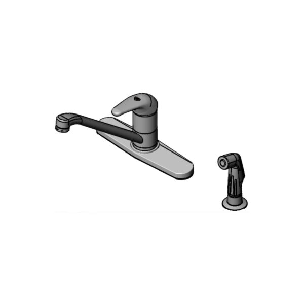 T&S  B-2730-WS-VR  1- Lever Fct, 48'' Sidespray, 9'' Swivel Spout