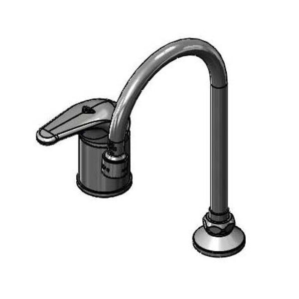 T&S  B-2742-A22  1- Lever Side mt ctrl, Swivel G.N., 2.2 GPM Aerator