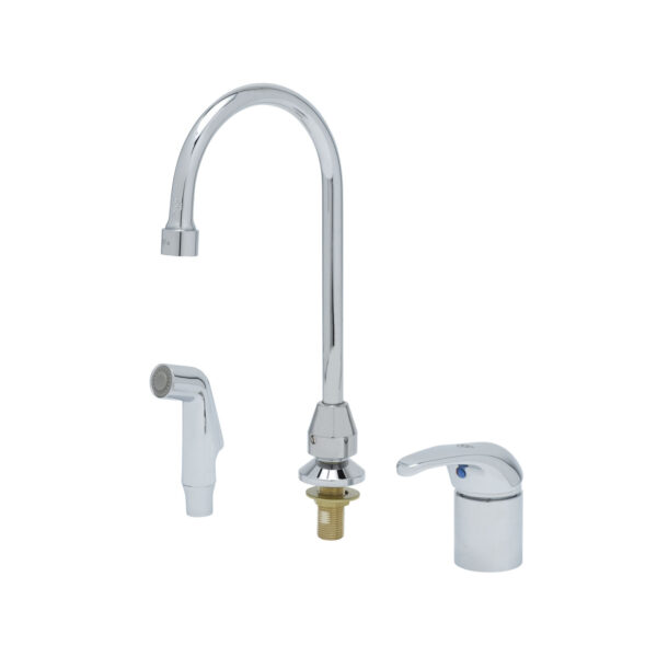 T&S  B-2743  1- Lever Side mt ctrl, Sidespray, Swivel G.N.