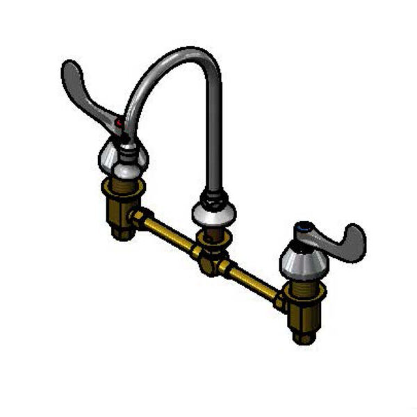 T&S  B-2865-04L  Medical Fct, Deck mt, 12'' Cntrs, Rigid G.N.