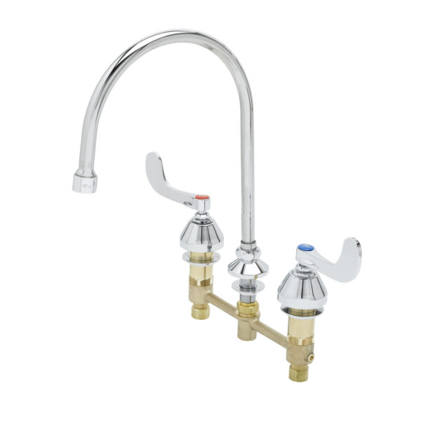 T&S  B-2866-01QT-VRF  Medical Fct, 8'' C/C,1/4 Turn Eternas, Swivel G.N.