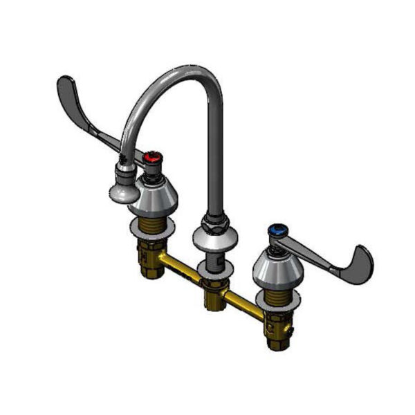 T&S  B-2866  Medical Fct, Deck mt, 8'' Cntrs, Swivel G.N.