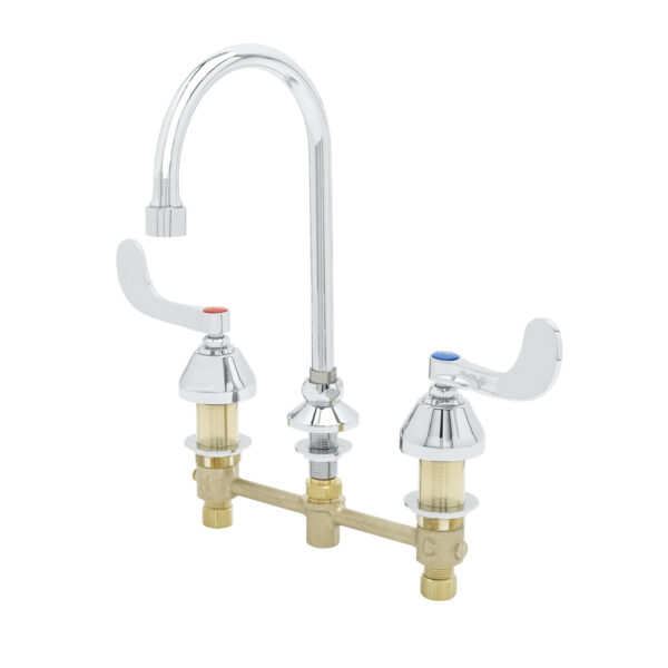 T&S  B-2866-QT-VF05G  Medical Fct, 8'' Cntrs, 1/4-Turn Eternas, Swivel G.N.