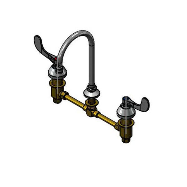 T&S  B-2867-04L  Lav Fct, Concealed Body, 12'' Cntrs, Rigid G.N.