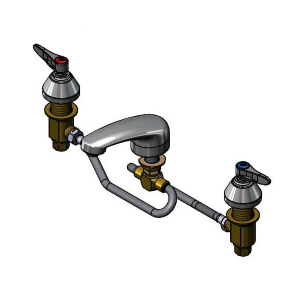 T&S  B-2990-FL  Concealed WideSpr Fct, Cast Spout Flex Lines
