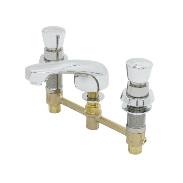 T&S  B-2991  Lav Fct, Push Button, Self-Close, 8'' Center, Cast Spout