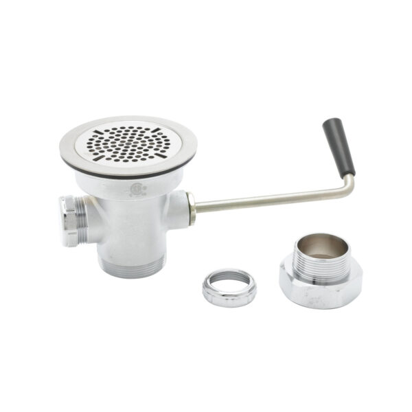 T&S  B-3940-XS  Waste Drain Vlv, Short Twist, 3'' X 2'' & 1-1/2'' Adapter