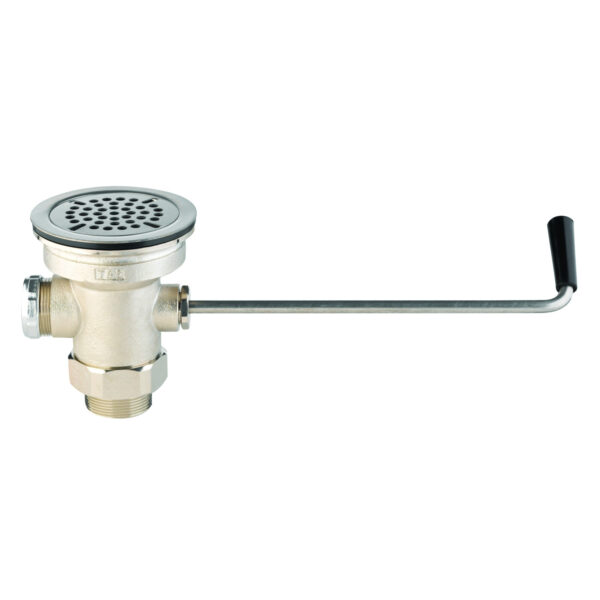 T&S  B-3950-XL  Waste Drain Vlv, Long Twist, 3-1/2'' X 2'' & 1-1/2'' Adptr