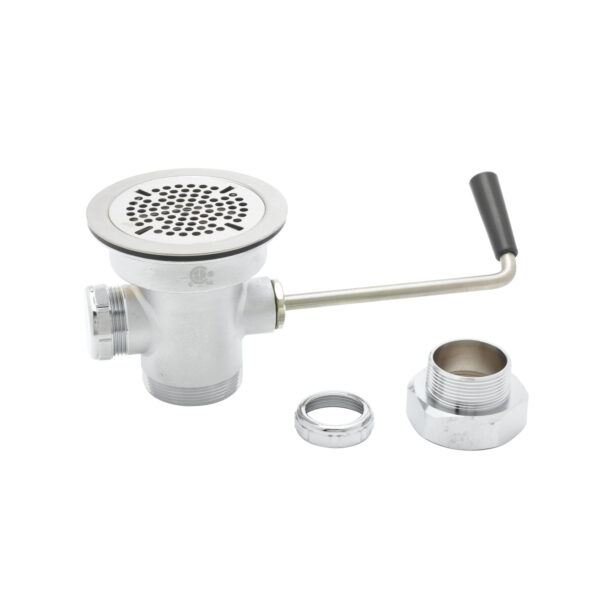 T&S  B-3950-XS  Waste Drain Vlv, Short Twist, 3-1/2'' X 2'', 1-1/2'' Adptr