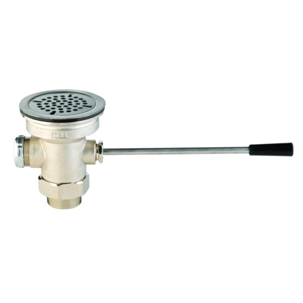 T&S  B-3960-XS  Waste Drain Vlv, Short Lever, 3'' X 2'' & 1-1/2'' Adapter