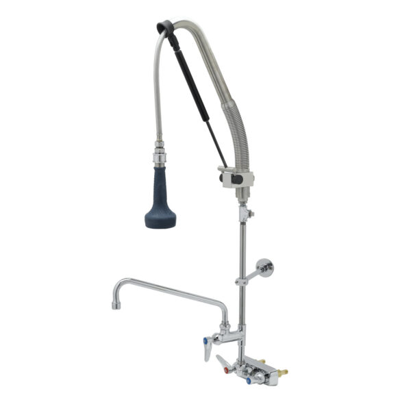 T&S  B-5115-12CRB8TP  Pull-Down PRU w/ 12'' ADF, Cerama cart,Lever, WallBrkt