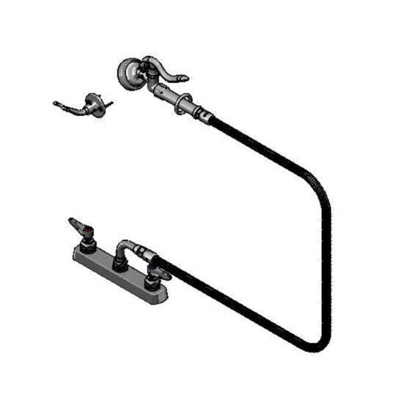 T&S  B-5120-34A68H35  8'' Deck mt Workboard PRU, Eternas, B-0107-035, 68'' Flex Hose
